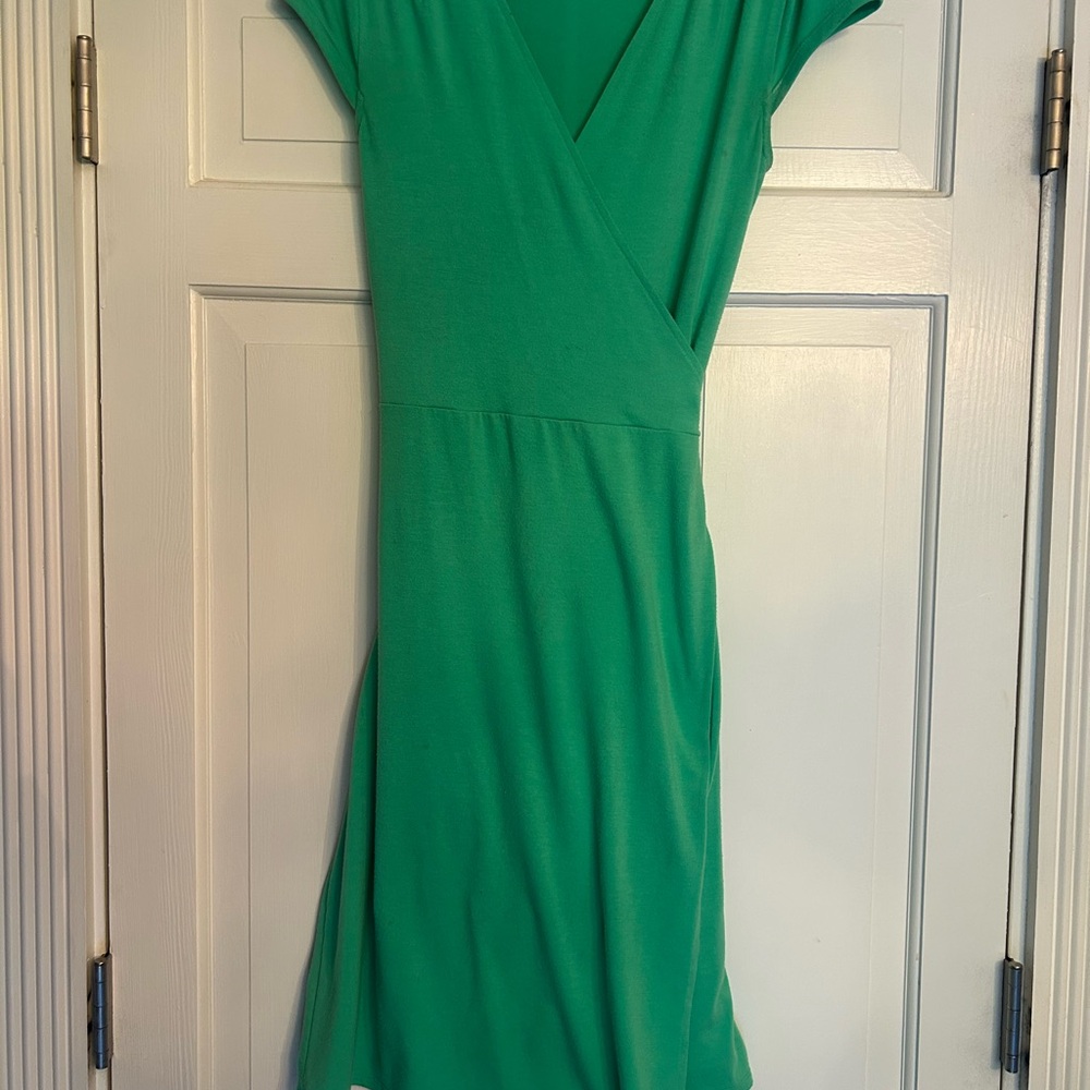 Green Wrap Dress - Picture 2 of 5